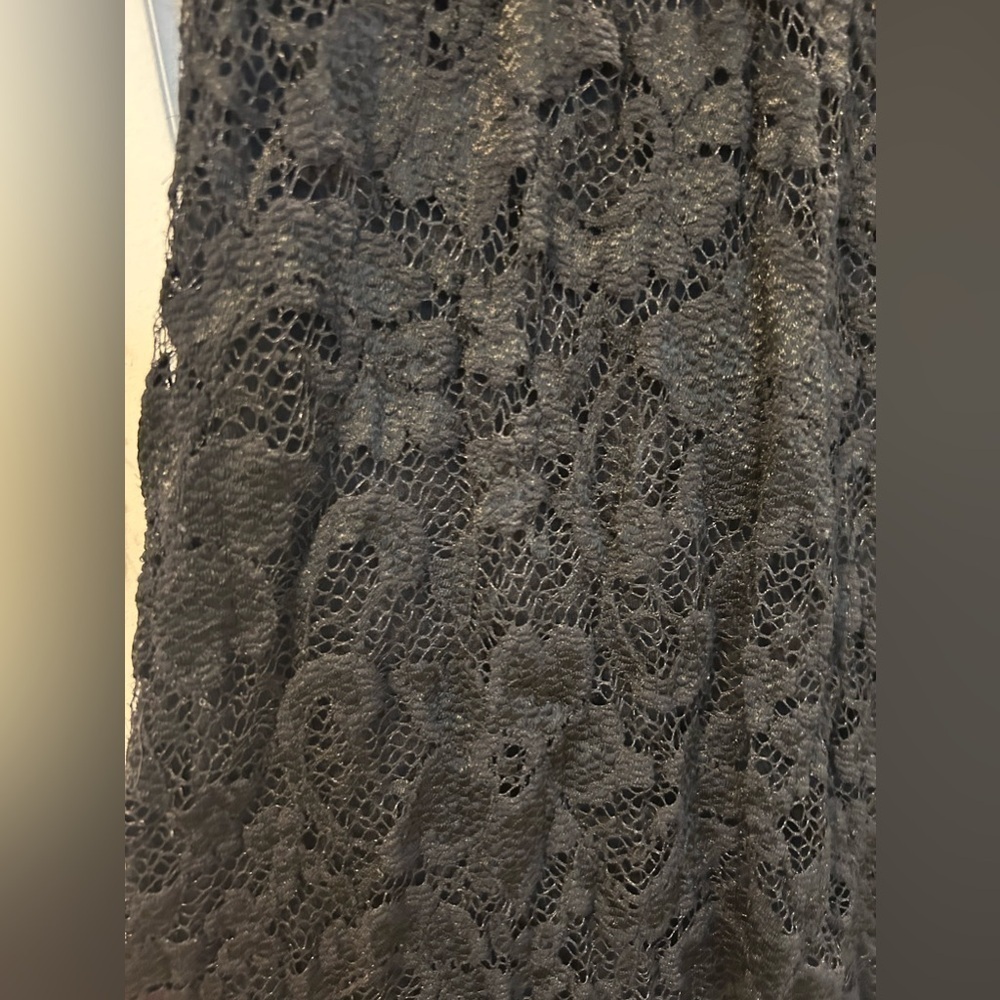 Asos Black Lace Low V Formal Sheath Dress Size 6 Holiday - Picture 4 of 5